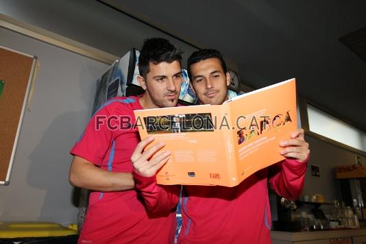 David Villa y Pedro Rodrguez. Foto:Miguel Ruiz-FCB