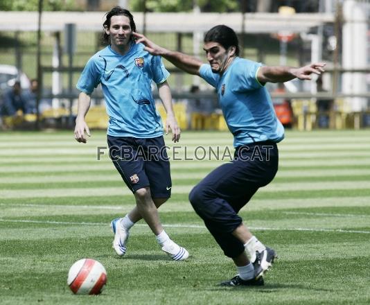 Messi y Pinto, entre los presentes.
