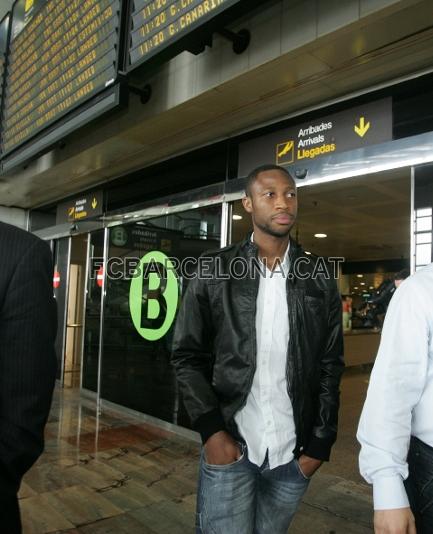 El jugador de Mali ha llegado a Barcelona alrededor de las 11:15 horas.