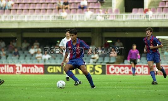 El de Santpedor, en un partido que el Bara Atltic jug ante el Rayo Vallecano en el ao 1991.