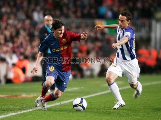 Messi ha fabricado un golazo desde la banda derecha.