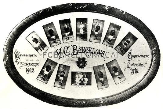 Imatge de l'equip campi l'any 1912, quan es va guanyar 2-0 la Gimnstica de Madrid.