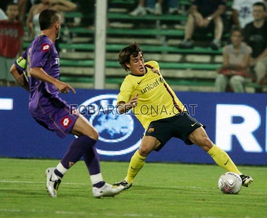 El davanter de Linyola va marcar un gols a l'amists contra la Fiorentina.