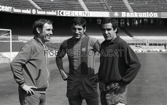 Laureano Ruiz, con Olmo y Carreo.