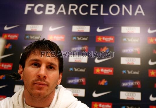 Messi ha comparecido en rueda de prensa una vez finalizado el entrenamiento.