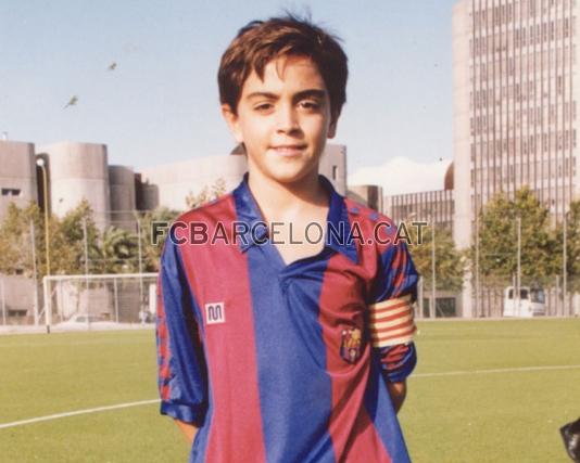 Xavi ingres en el Bara en 1991, con 11 aos.