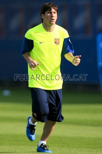 Treball fsic per a tots els jugadors, entre ells Leo Messi.