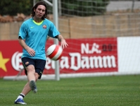 Double training for Messi