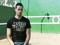 Paco Sedano, en el Club de Tenis Pompeia, en Montjuïc