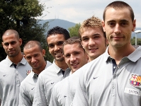 Els sis nous fitxatges, d'esquerra a dreta: Fernandao, Igor, PC, Justo Cceres, Cristian i Paco Sedano