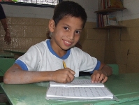 Un dels joves beneficiaris del centre