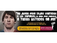 Messi ha participat en la campanya posada en marxa pel club per fomentar l'assitncia al Camp Nou.