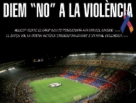 No a la violncia, a Bara Camp Nou