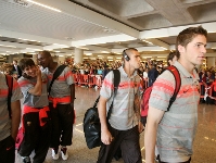 Players welcomed in Mallorca with cries of Champions!