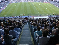 El Camp Nou en dia de partit de Lliga. Foto: Arxiu