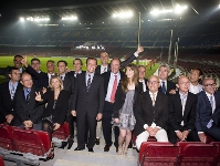 Sandro Rosell y su equipo, en el Camp Nou. Foto: Àlex Caparrós - FCB