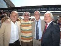Foto: David Cuéllar. D'esquerra a dreta: Branko Kubala, Horaci Seguí, Carles Kubala i Ladislau Kubala.