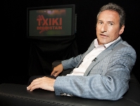 Txiki, abans de comenar l'entrevista amb Bara Tv. Fotos: lex Caparrs (FCB)