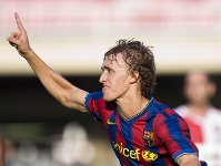 Marc Muniesa, en la celebració d'un gol. Fotos: Àlex Caparrós-Miguel Ruiz/FCB