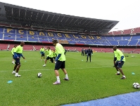 El equipo se ha ejercitado en el Camp Nou. Foto: Miguel Ruiz - FCB