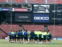 Training at Candlestick Park