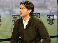 Maxwell, en un moment de l'entrevista. Fotos: Miguel Ruiz (FCB) / Arxiu FCB