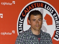 Luis Enrique, durant la presentaci del primer Clnic Cajastur Luis Enrique. Foto: lex Caparrs - FCB
