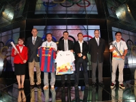 Els representants del Barça a l'Expo. Fotos: FCB.