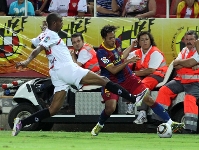 Adriano Correia en el partido en el Snchez Pizjun. Fotos: Miguel Ruiz-FCB.