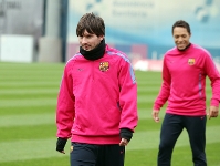 Messi, que ha tornat aquest dilluns als entrenaments, durant un moment de la sessi. Fotos: Miguel Ruiz-FCB.