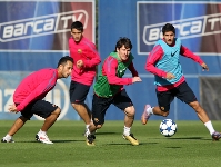 Messi trains with squad