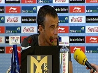 Luis Enrique durant la roda de premsa posterior al partit.