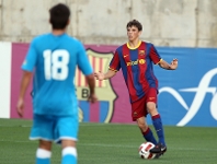 Sergio Ayala, uno de los azulgranas convocados con la seleccin catalana sub-18. Foto: archivo FCB.