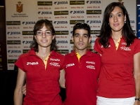 Pla, Cáceres y Martín, tres de los azulgranas que competirán en los Europeos. Fotos: Àlex Caparrós - FCB.