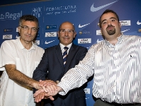 Joan Creus, Joan Bladé y Jordi Ardèvol. Fotos: Àlex Caparrós - FCB.