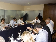 Els integrants de la Junta Directiva del Barça, a la reunió de treball d'aquest dissabte a la tarda. Fotos: Àlex Caparrós-FCB.