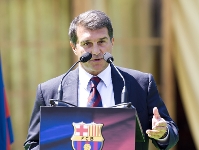 Laporta ha puesto este mediodía punto y final a su etapa como presidente del Barça. Fotos: Àlex Caparrós/Miguel Ruiz-FCB