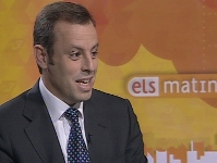 Sandro Rosell en l'entrevista als 'Matins de TV3'.