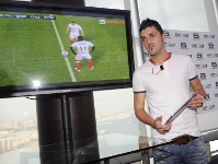 Villa en la presentaci del videojoc Real Football 2011. Foto: Miguel Ruiz.