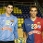 Los jugadores del balonmano base Adr Figueras y Rodrigo Sanmiguel, con las camisetas del FC Barcelona Borges.
