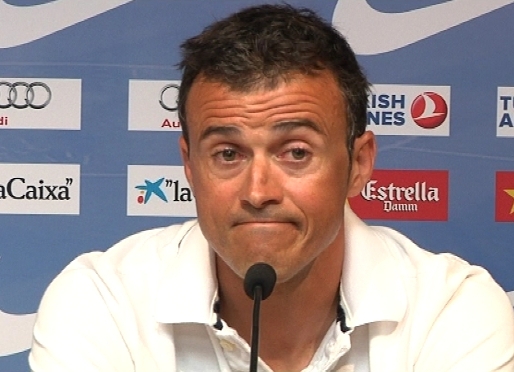 Luis Enrique, en la roda de premsa posterior al Barça B-Las Palmas.