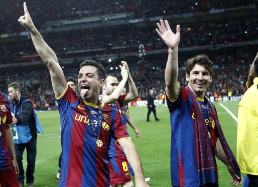 Xavi i Messi es van perdre la final del 2006, però ja tenen tres Champions. Fotos: Arxiu FCB
