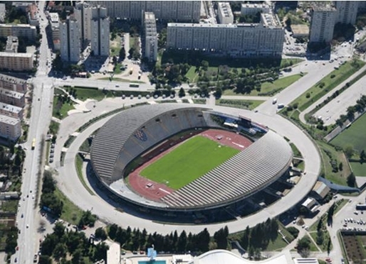 El estadio Poljuk de Split ser el escenario del partido. Foto: www.hajduk.hr