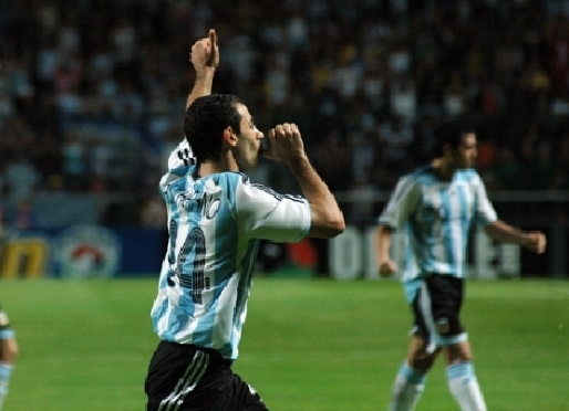 Mascherano, celebrando un gol en la ltima edicin de la Copa Amrica. Fotos: www.ca2011.com.