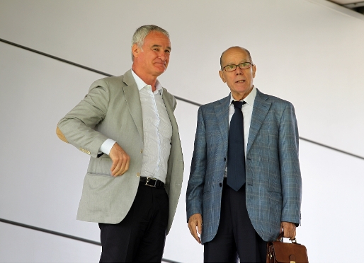 Luis Surez en la Ciutat Esportiva acompaado de Claudio Ranieri. Fotot: Miguel Ruiz-FCB