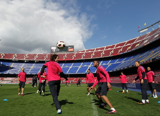 Este sbado se han ejercitado 20 jugadores en el Camp Nou. Fotos: Miguel Ruiz-FCB
