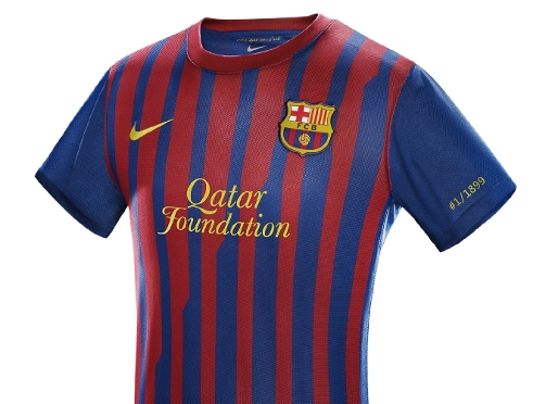 La nueva camiseta del FC Barcelona de la temporada 2011-2012. Foto: Nike