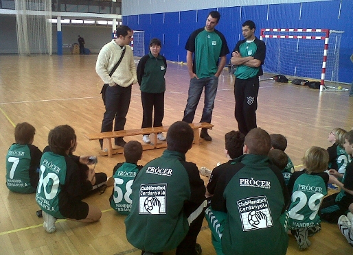 Oneto i Sarmiento, amb els joves jugadors