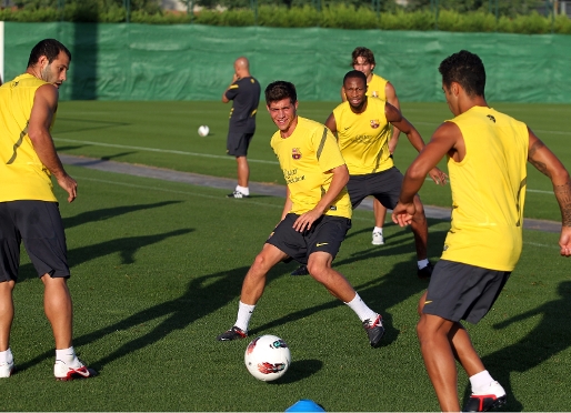 Four B team players in Sunday training