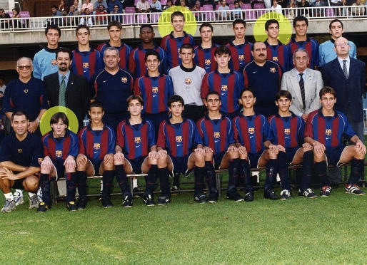Imagen correspondiente al Cadete B de la temporada 2001/02. FOTO: ARCHIVO FCB